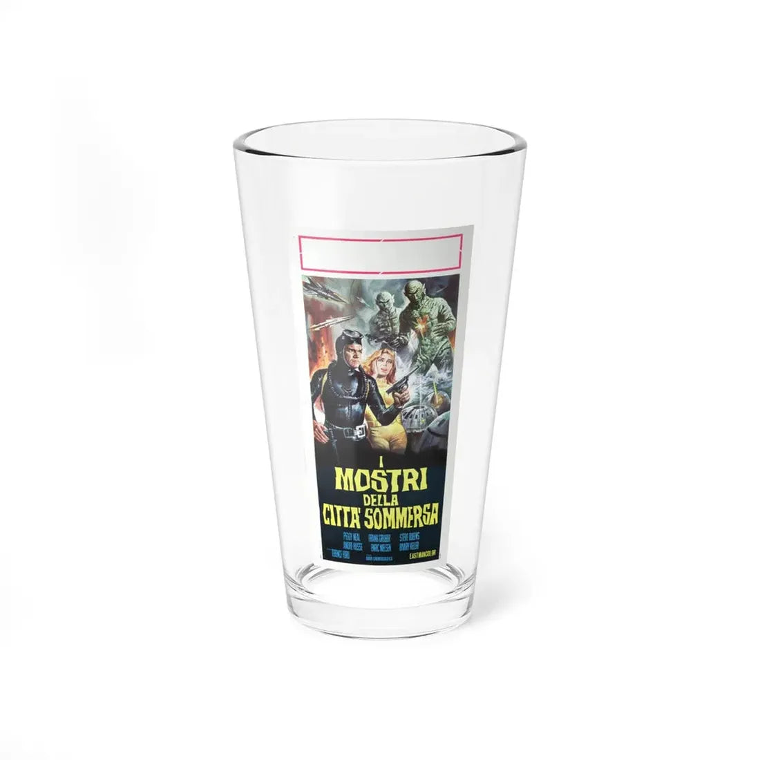TERROR BENEATH THE SEA (ITALIAN) 1966 Movie Poster - Pint Glass 16oz 16oz - Go Mug Yourself