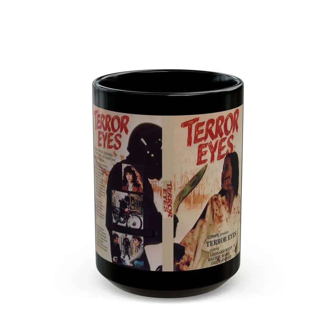TERROR EYES (VHS COVER) - Black Coffee Mug 15oz - Go Mug Yourself