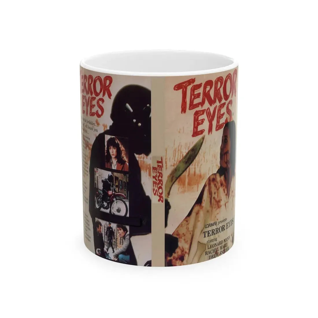 TERROR EYES (VHS COVER) - White Coffee Mug 11oz - Go Mug Yourself