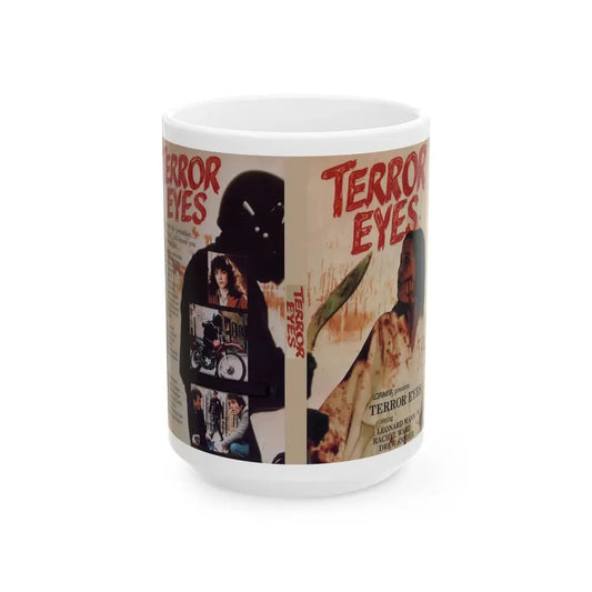 TERROR EYES (VHS COVER) - White Coffee Mug 15oz - Go Mug Yourself