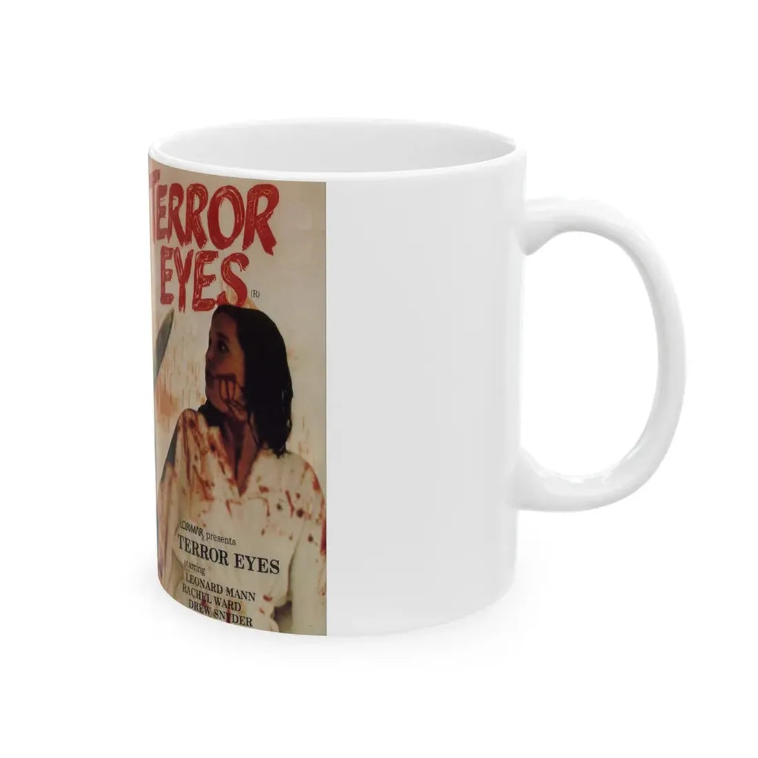 TERROR EYES (VHS COVER) - White Coffee Mug - Go Mug Yourself