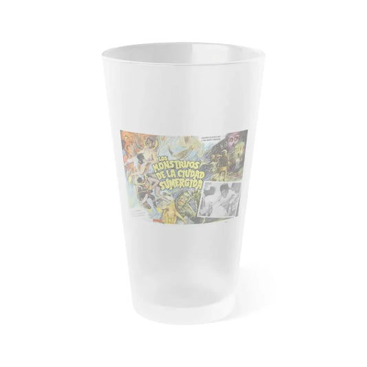 TERROR FROM BENEATH THE SEA 1966 Movie Poster - Frosted Pint Glass 16oz 16oz Frosted - Go Mug Yourself