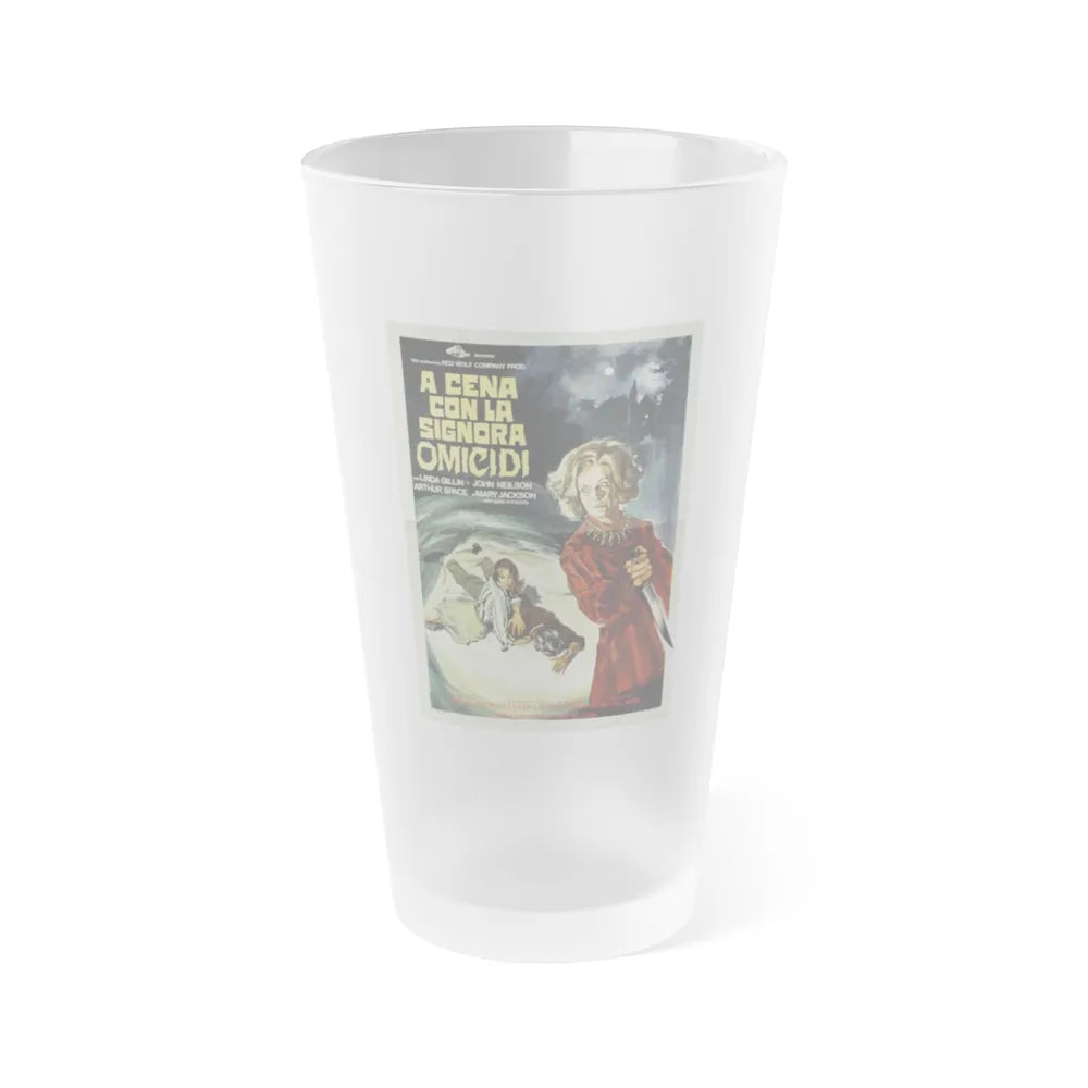 TERROR HOUSE (ITALIAN) 1972 Movie Poster - Frosted Pint Glass 16oz-Go Mug Yourself