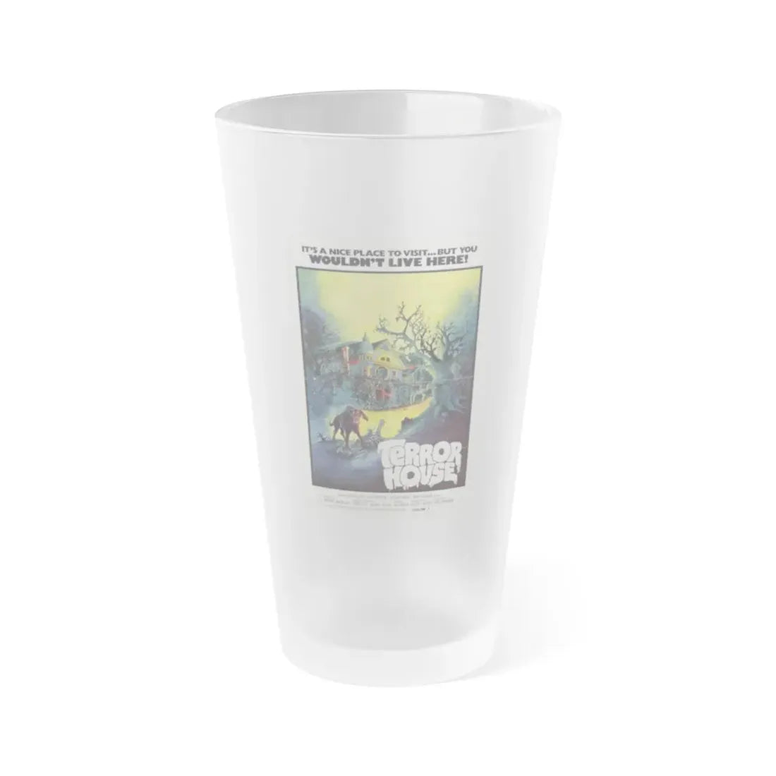 TERROR HOUSE (TERROR AT RED WOLF INN) 1972 Movie Poster - Frosted Pint Glass 16oz Default Title - Go Mug Yourself
