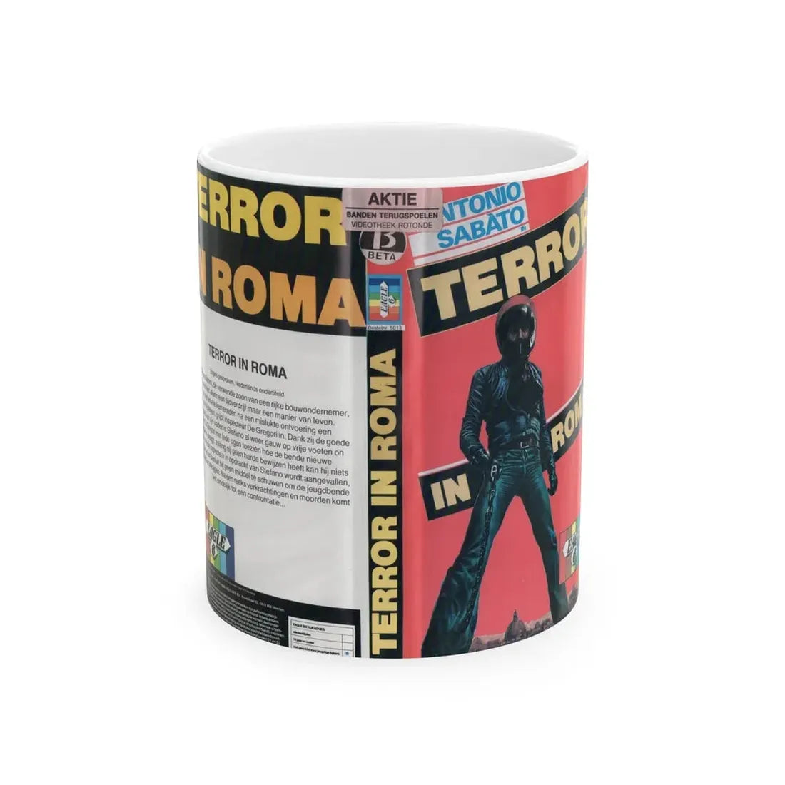 TERROR IN ROMA (VHS COVER) - White Coffee Mug 11oz - Go Mug Yourself