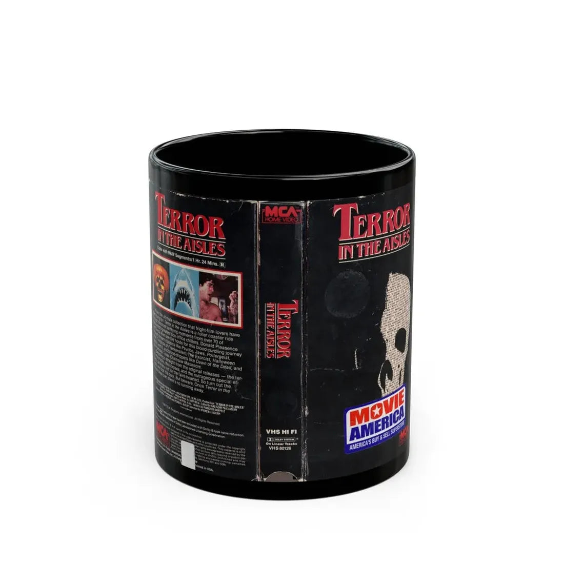 TERROR IN THE AISLES (VHS COVER) - Black Coffee Mug 11oz - Go Mug Yourself
