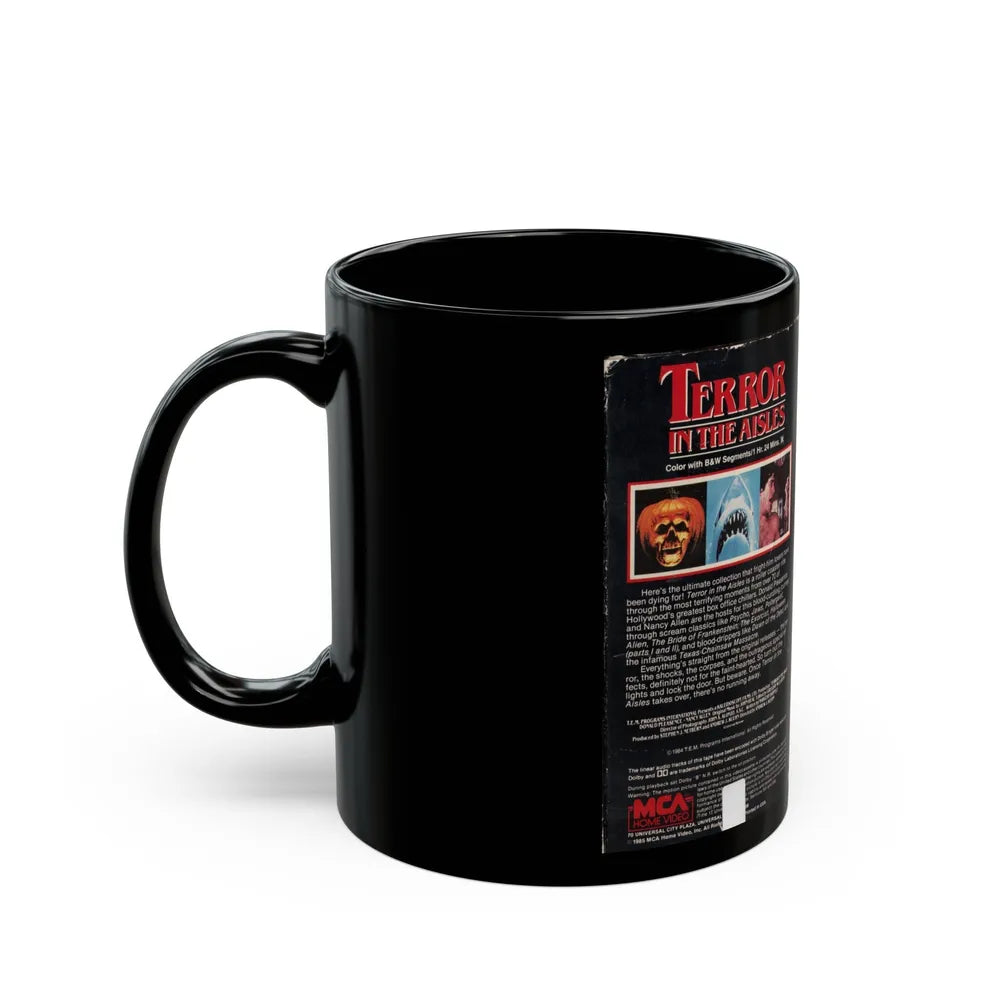 TERROR IN THE AISLES (VHS COVER) - Black Coffee Mug-Go Mug Yourself