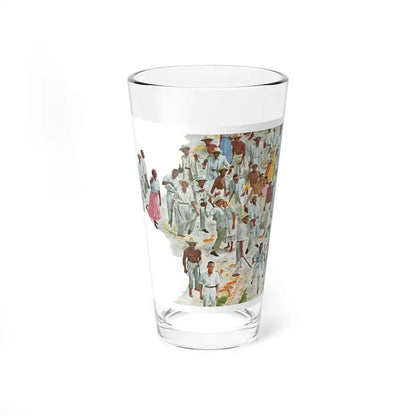 Terror In The Streets by Richard Stern, The Saturday Evening Post, 1958 (Magazine Illustration) Pint Glass 16oz 16oz - Go Mug Yourself