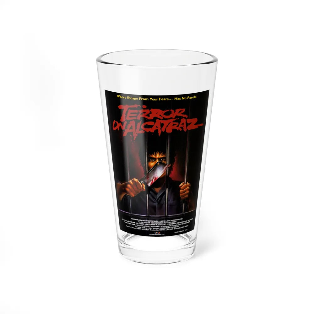 TERROR ON ALCATRAZ 1987 Movie Poster - Pint Glass 16oz-16oz-Go Mug Yourself