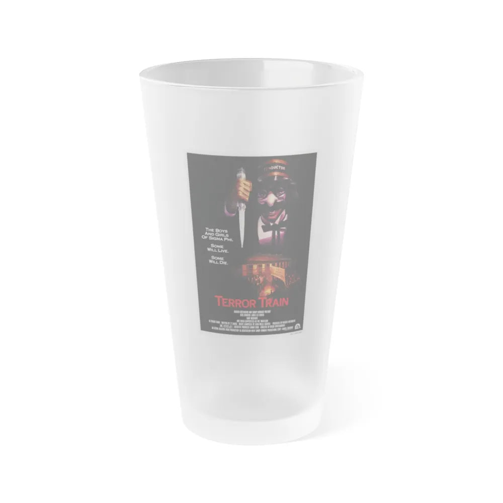 TERROR TRAIN 1980 Movie Poster - Frosted Pint Glass 16oz-Go Mug Yourself