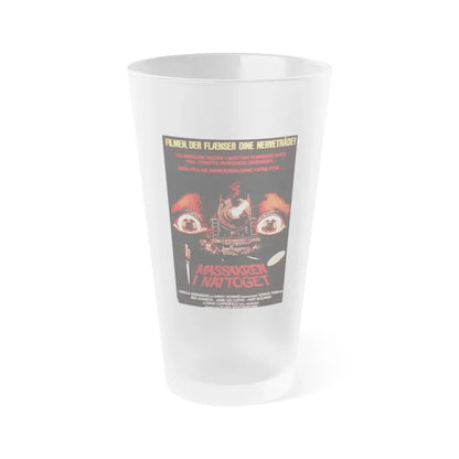 TERROR TRAIN (DANISH) 1980 Movie Poster - Frosted Pint Glass 16oz Default Title - Go Mug Yourself