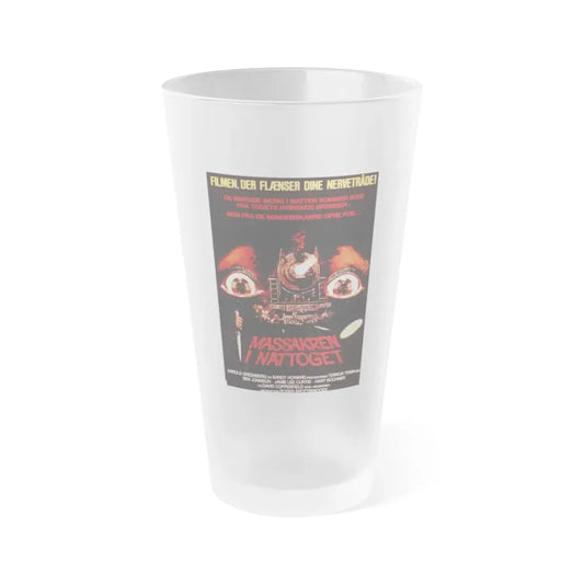 TERROR TRAIN (DANISH) 1980 Movie Poster - Frosted Pint Glass 16oz Default Title - Go Mug Yourself