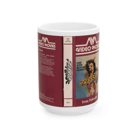 TERROR (VHS COVER) - White Coffee Mug 15oz - Go Mug Yourself