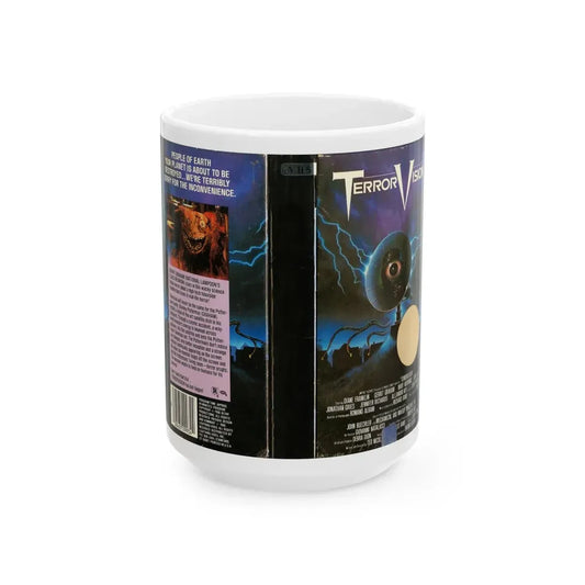 TERROR VISION (VHS COVER) - White Coffee Mug 15oz - Go Mug Yourself