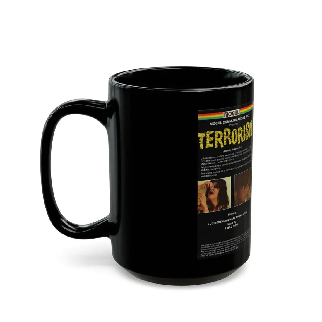 TERRORISM (VHS COVER) - Black Coffee Mug - Go Mug Yourself