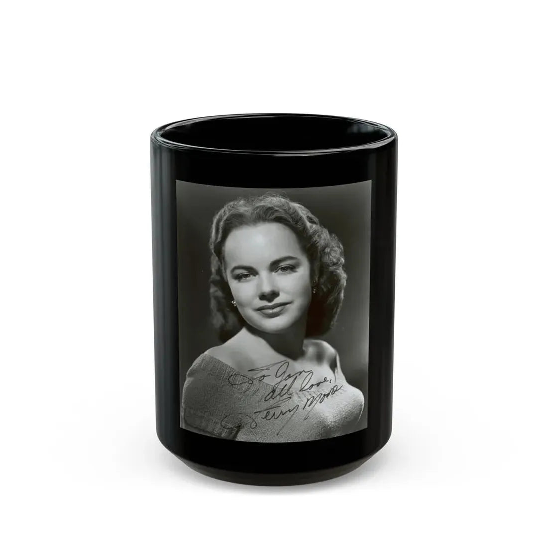 Terry Moore #07 (Vintage Female Icon) Black Coffee Mug 15oz - Go Mug Yourself