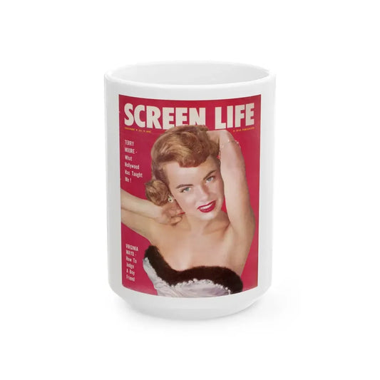 Terry Moore #09 - Mag. Cover (Vintage Female Icon) White Coffee Mug 15oz - Go Mug Yourself