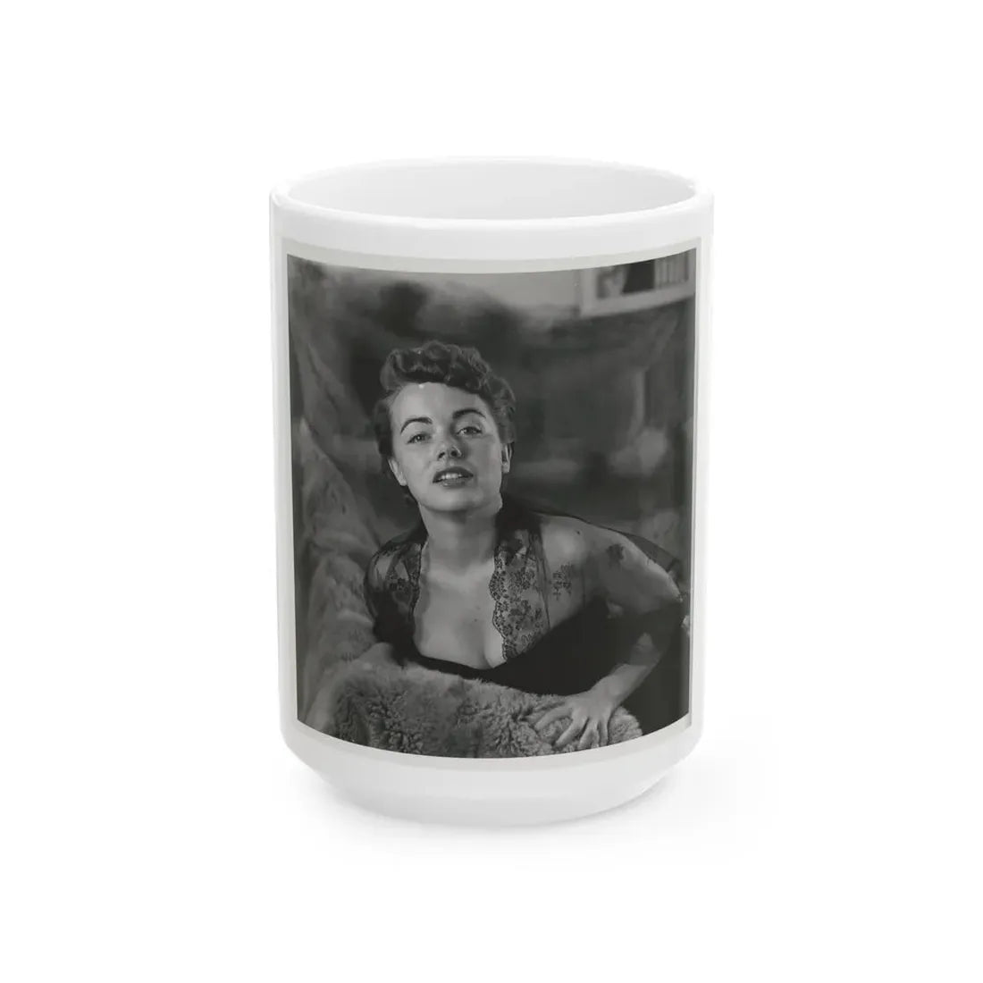 Terry Moore #104 (Vintage Female Icon) White Coffee Mug 15oz - Go Mug Yourself