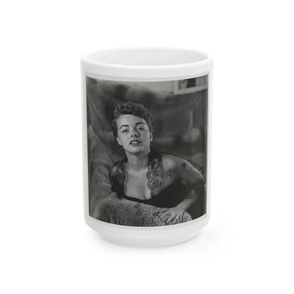 Terry Moore #104 (Vintage Female Icon) White Coffee Mug 15oz - Go Mug Yourself