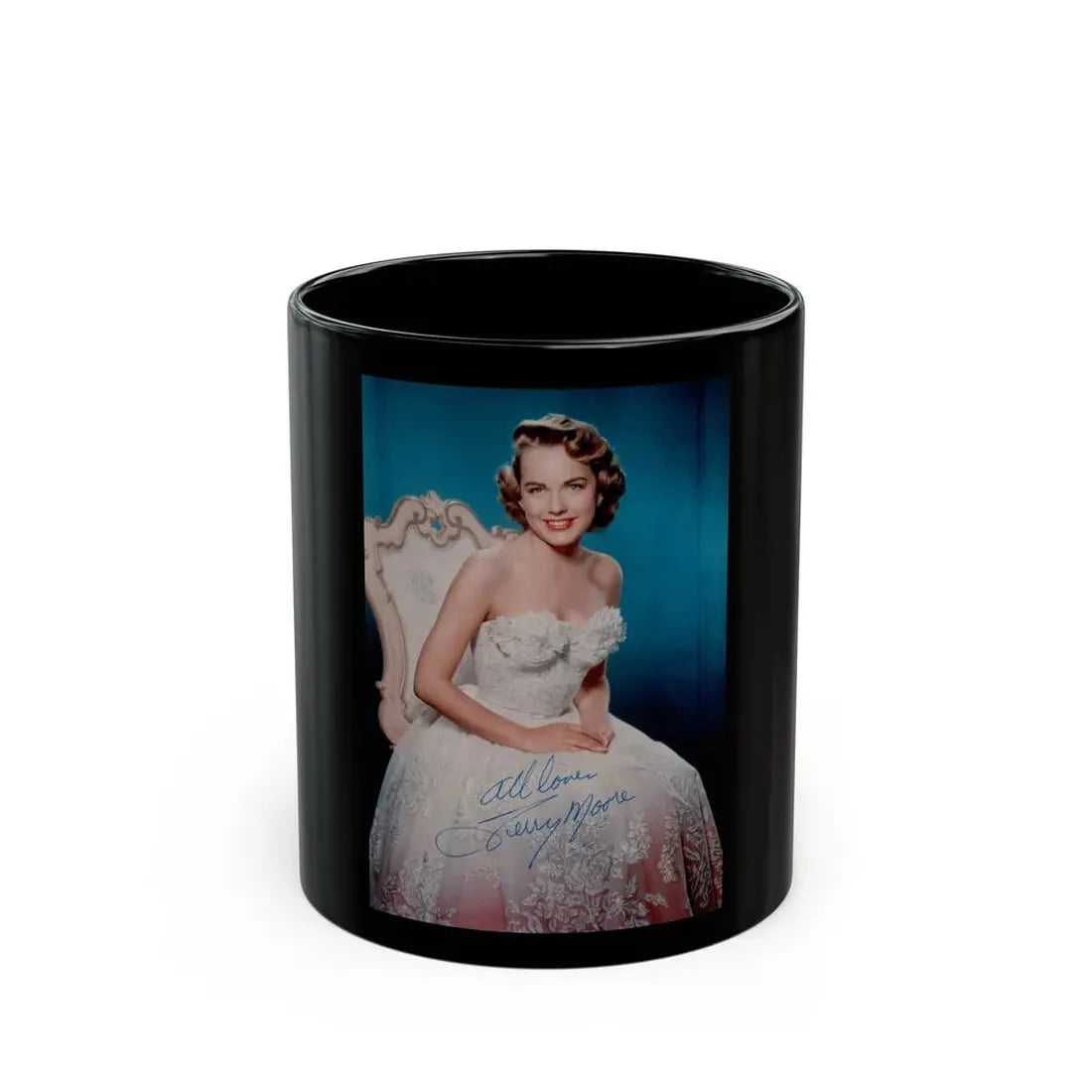 Terry Moore #111 (Vintage Female Icon) Black Coffee Mug 11oz - Go Mug Yourself