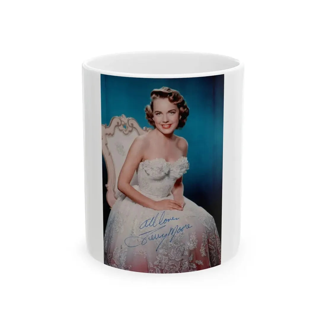 Terry Moore #111 (Vintage Female Icon) White Coffee Mug 11oz - Go Mug Yourself