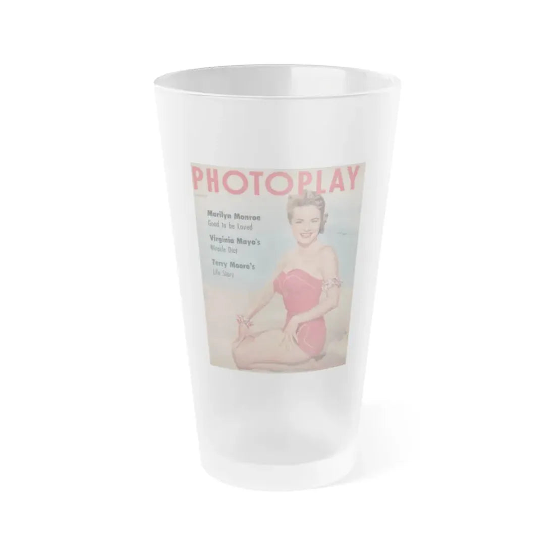 Terry Moore #117 - Mag. Cover (Vintage Female Icon) Frosted Pint Glass 16oz 16oz Frosted - Go Mug Yourself