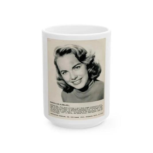 Terry Moore #118 (Vintage Female Icon) White Coffee Mug 15oz - Go Mug Yourself