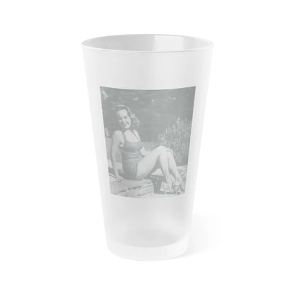 Terry Moore #12 (Vintage Female Icon) Frosted Pint Glass 16oz-16oz-Frosted-Go Mug Yourself