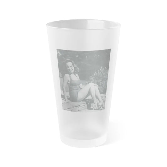 Terry Moore #12 (Vintage Female Icon) Frosted Pint Glass 16oz-16oz-Frosted-Go Mug Yourself