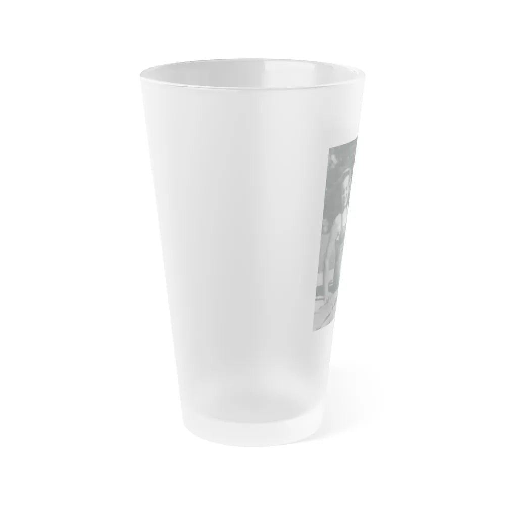 Terry Moore #12 (Vintage Female Icon) Frosted Pint Glass 16oz-Go Mug Yourself