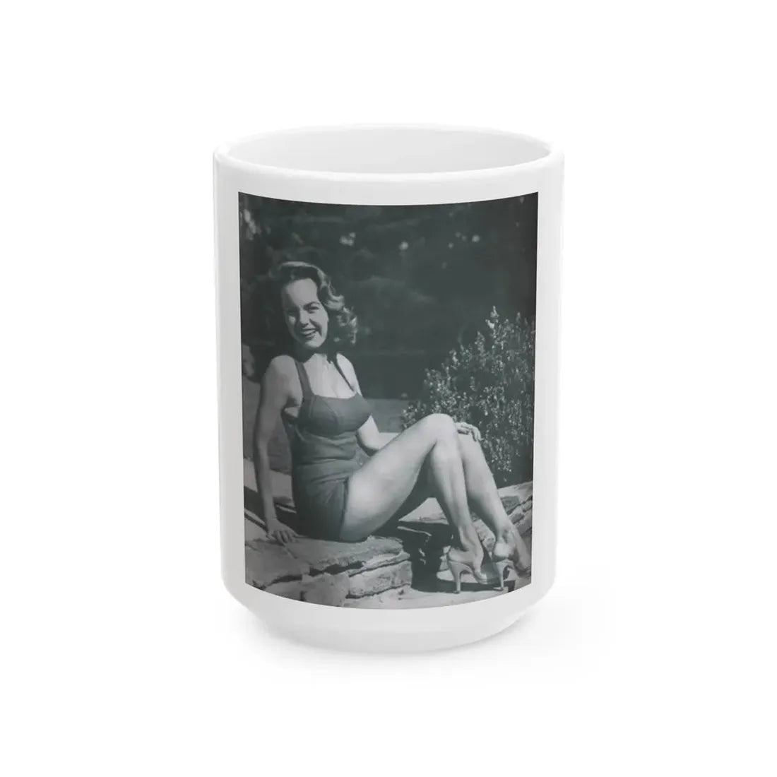 Terry Moore #12 (Vintage Female Icon) White Coffee Mug 15oz - Go Mug Yourself