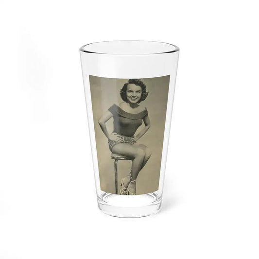 Terry Moore #136 - 8x10 B&W Full Body Cheesecake Photo (Vintage Female Icon) Pint Glass 16oz 16oz - Go Mug Yourself