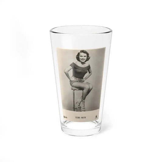 Terry Moore #136 - 8x10 B&W Full Body Cheesecake Photo1 (Vintage Female Icon) Pint Glass 16oz 16oz - Go Mug Yourself