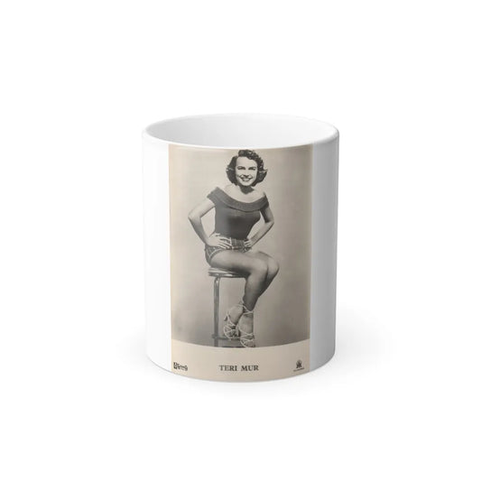 Terry Moore #136 - 8x10 B&W Full Body Cheesecake Photo1 (Vintage Female Icons) Color Changing Mug 11oz-11oz-Go Mug Yourself