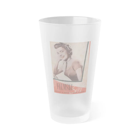 Terry Moore #144 - Mag. Cover (Vintage Female Icon) Frosted Pint Glass 16oz-16oz-Frosted-Go Mug Yourself