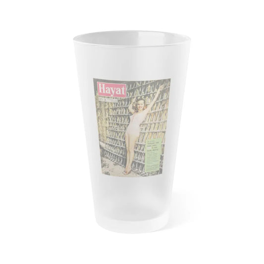 Terry Moore #166 - Mag. Cover (Vintage Female Icon) Frosted Pint Glass 16oz-16oz-Frosted-Go Mug Yourself