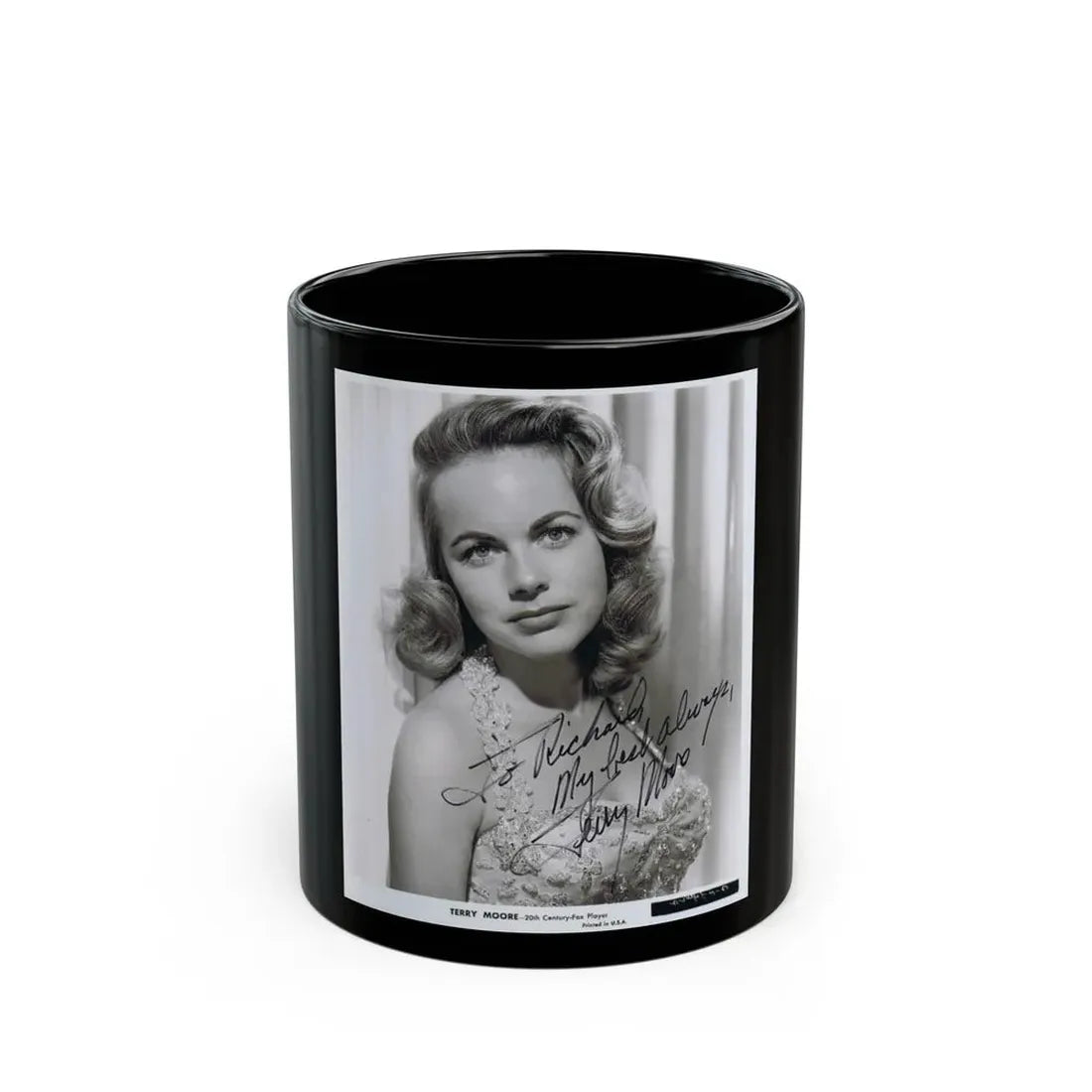 Terry Moore #187 (Vintage Female Icon) Black Coffee Mug 11oz - Go Mug Yourself