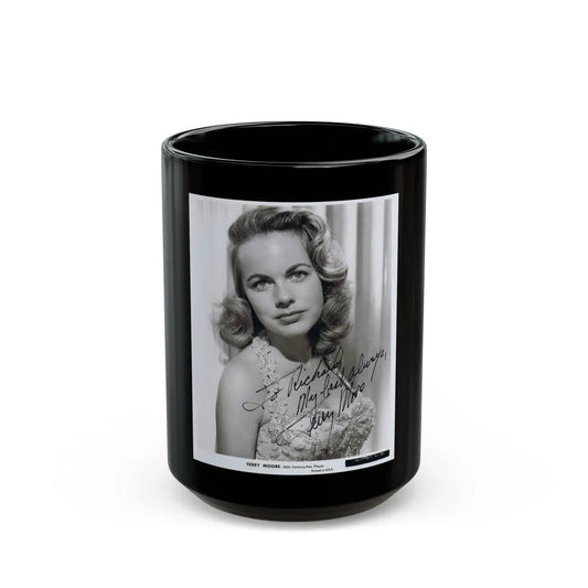 Terry Moore #187 (Vintage Female Icon) Black Coffee Mug-15oz-Go Mug Yourself