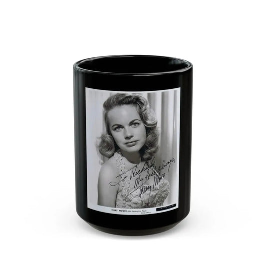 Terry Moore #187 (Vintage Female Icon) Black Coffee Mug 15oz - Go Mug Yourself