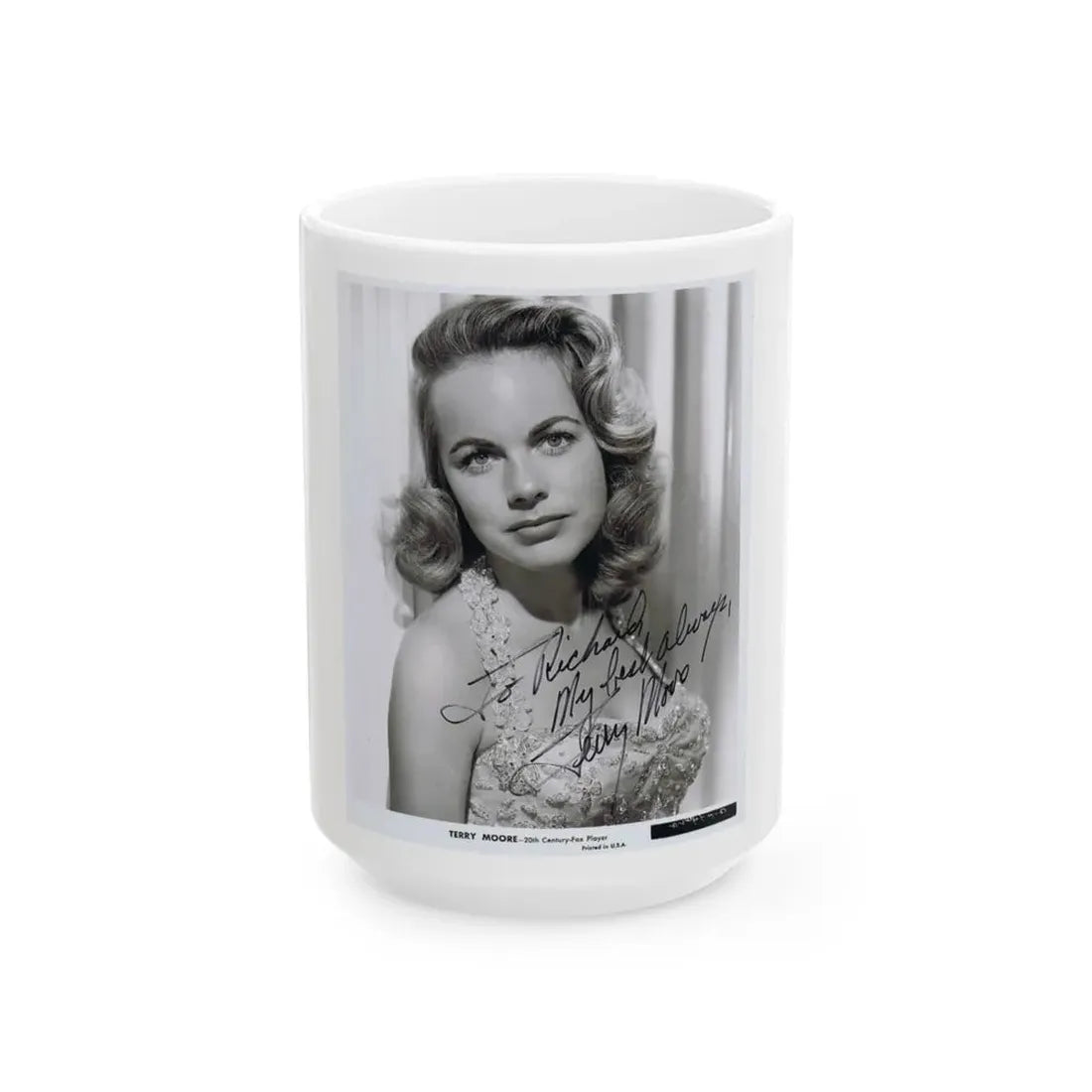 Terry Moore #187 (Vintage Female Icon) White Coffee Mug 15oz - Go Mug Yourself