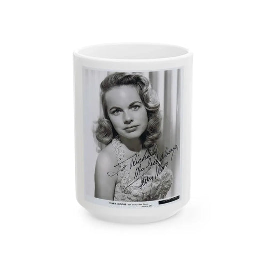 Terry Moore #187 (Vintage Female Icon) White Coffee Mug 15oz - Go Mug Yourself