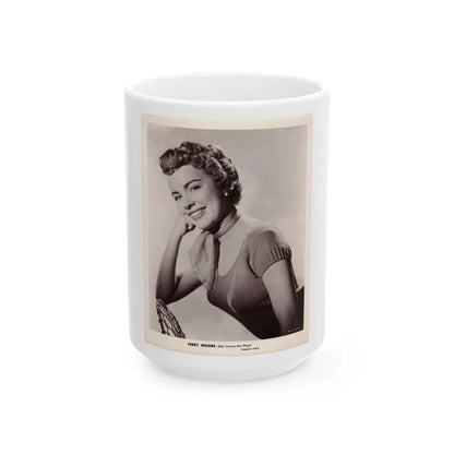 Terry Moore #189 (Vintage Female Icon) White Coffee Mug-15oz-Go Mug Yourself
