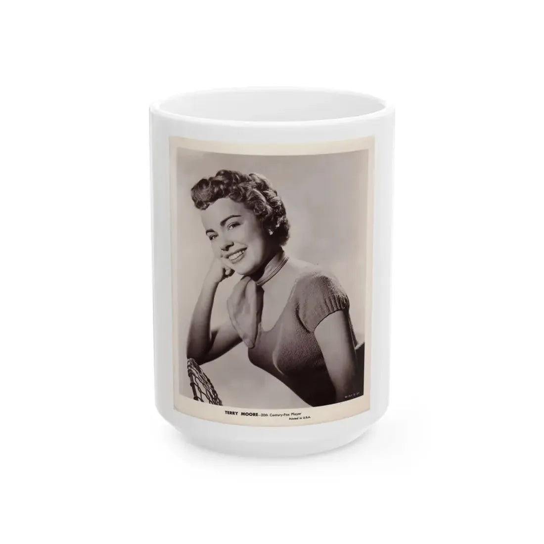 Terry Moore #189 (Vintage Female Icon) White Coffee Mug 15oz - Go Mug Yourself