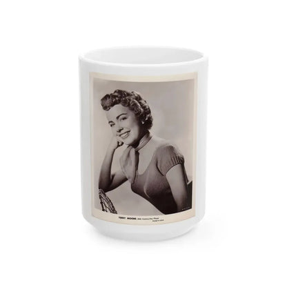 Terry Moore #189 (Vintage Female Icon) White Coffee Mug 15oz - Go Mug Yourself