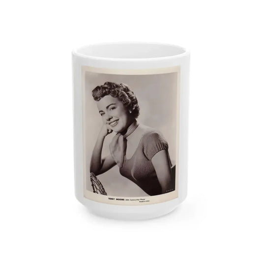 Terry Moore #189 (Vintage Female Icon) White Coffee Mug 15oz - Go Mug Yourself