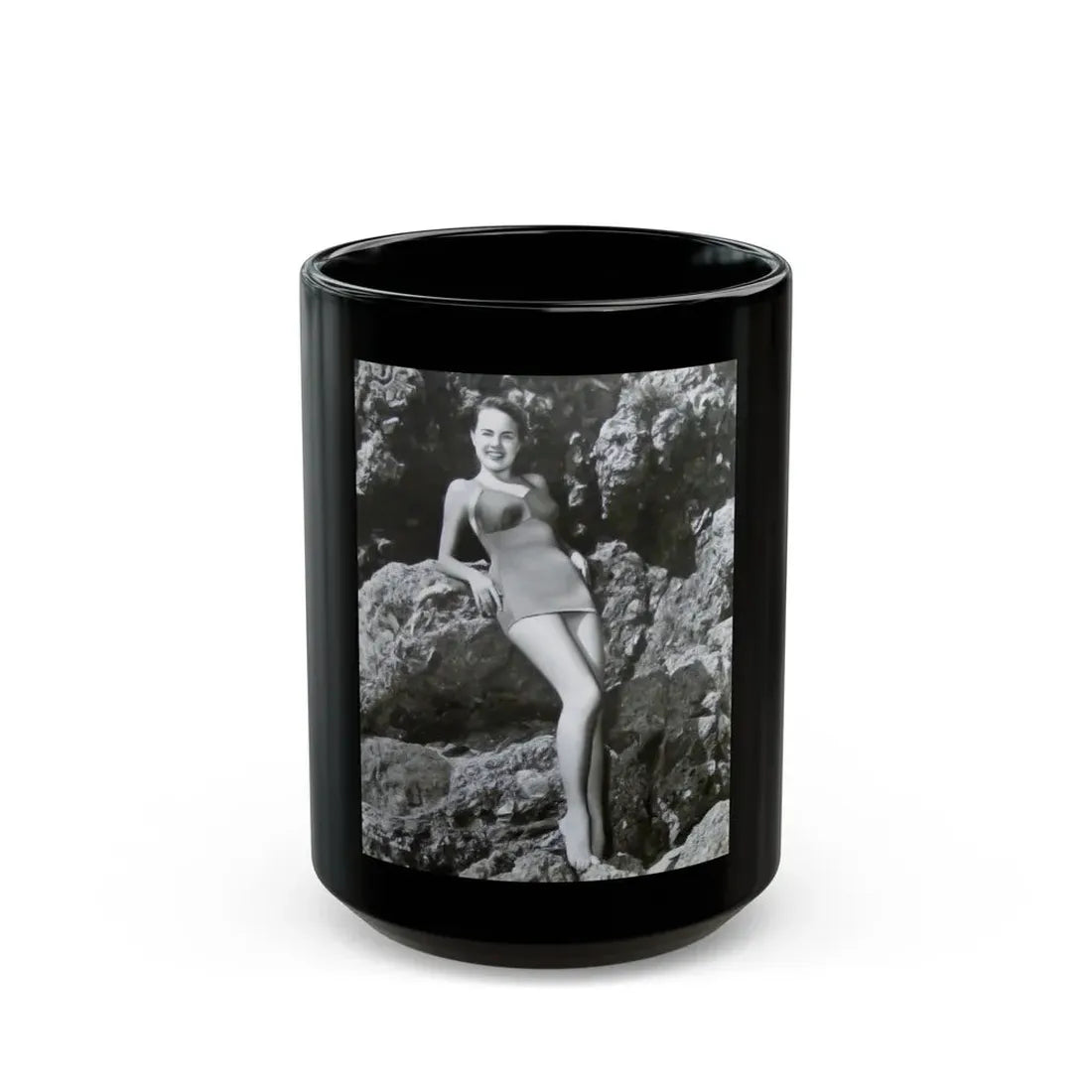 Terry Moore #199 (Vintage Female Icon) Black Coffee Mug 15oz - Go Mug Yourself
