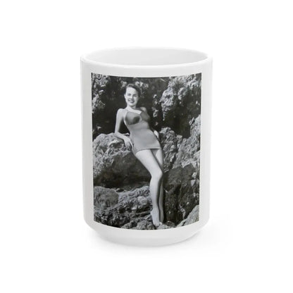 Terry Moore #199 (Vintage Female Icon) White Coffee Mug 15oz - Go Mug Yourself