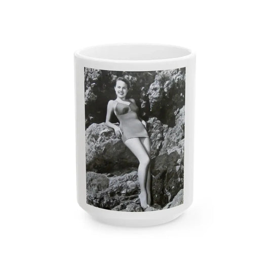Terry Moore #199 (Vintage Female Icon) White Coffee Mug 15oz - Go Mug Yourself
