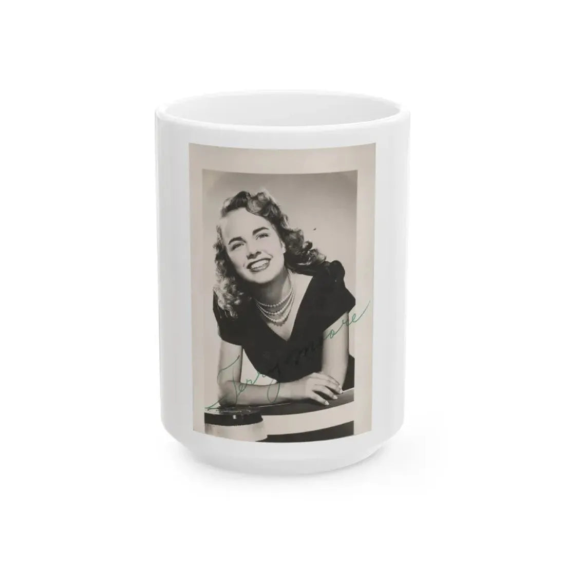 Terry Moore #204 (Vintage Female Icon) White Coffee Mug 15oz - Go Mug Yourself