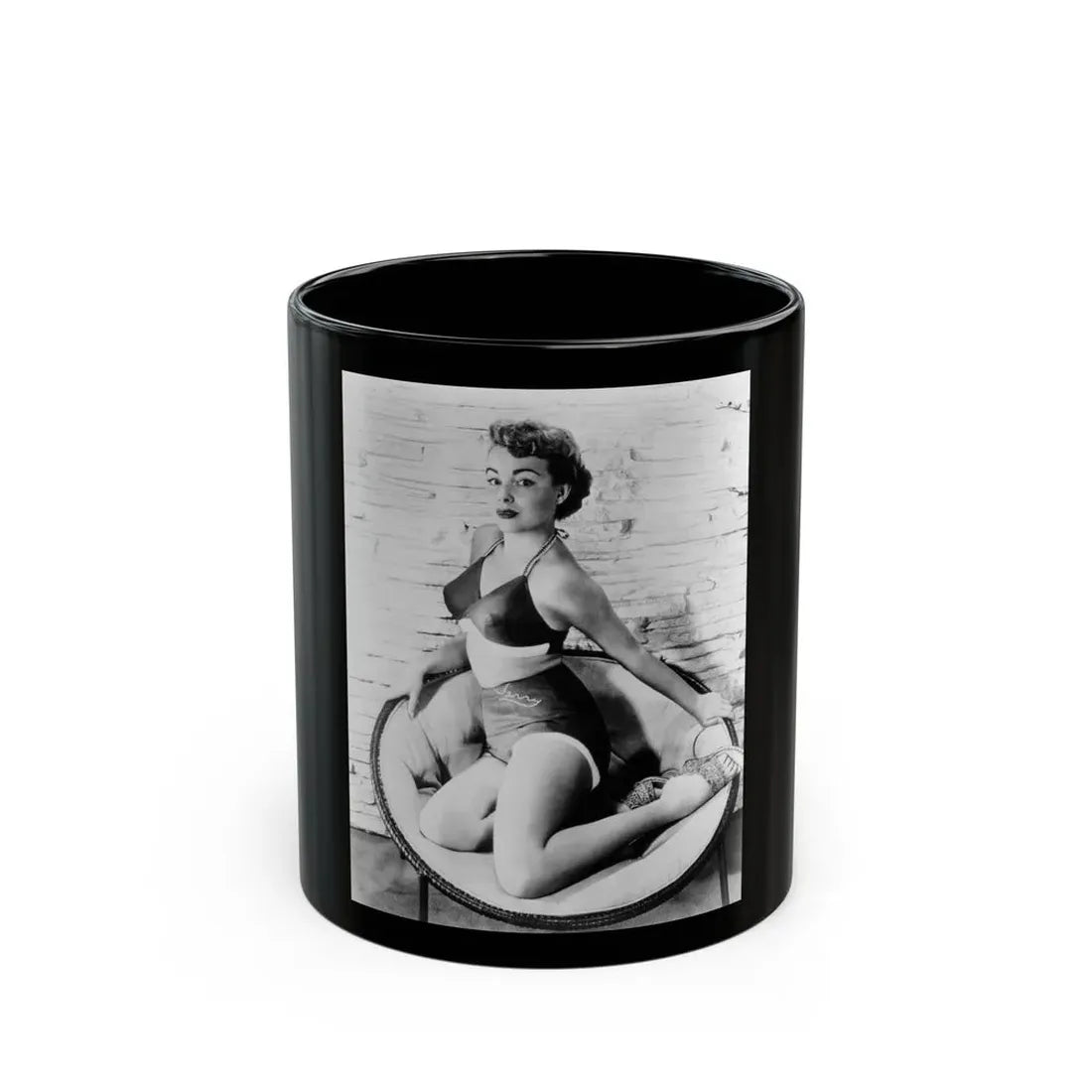 Terry Moore #212 (Vintage Female Icon) Black Coffee Mug 11oz - Go Mug Yourself